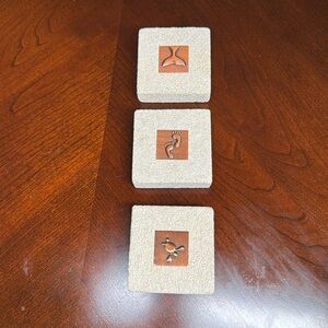 Hanging artwork, limestone and copper seaside art decor